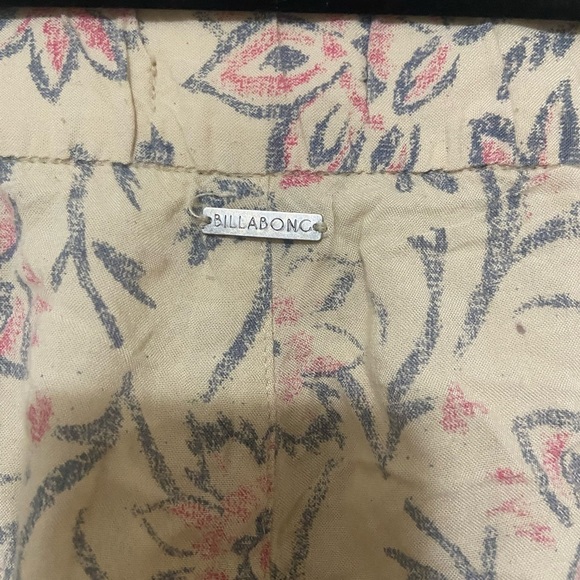 Billabong EUC boho surfer floral print casual crop cotton pants size M - Picture 6 of 6